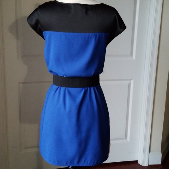 Express Colorblock white and blue Shirt Dress - Picture 7 of 8